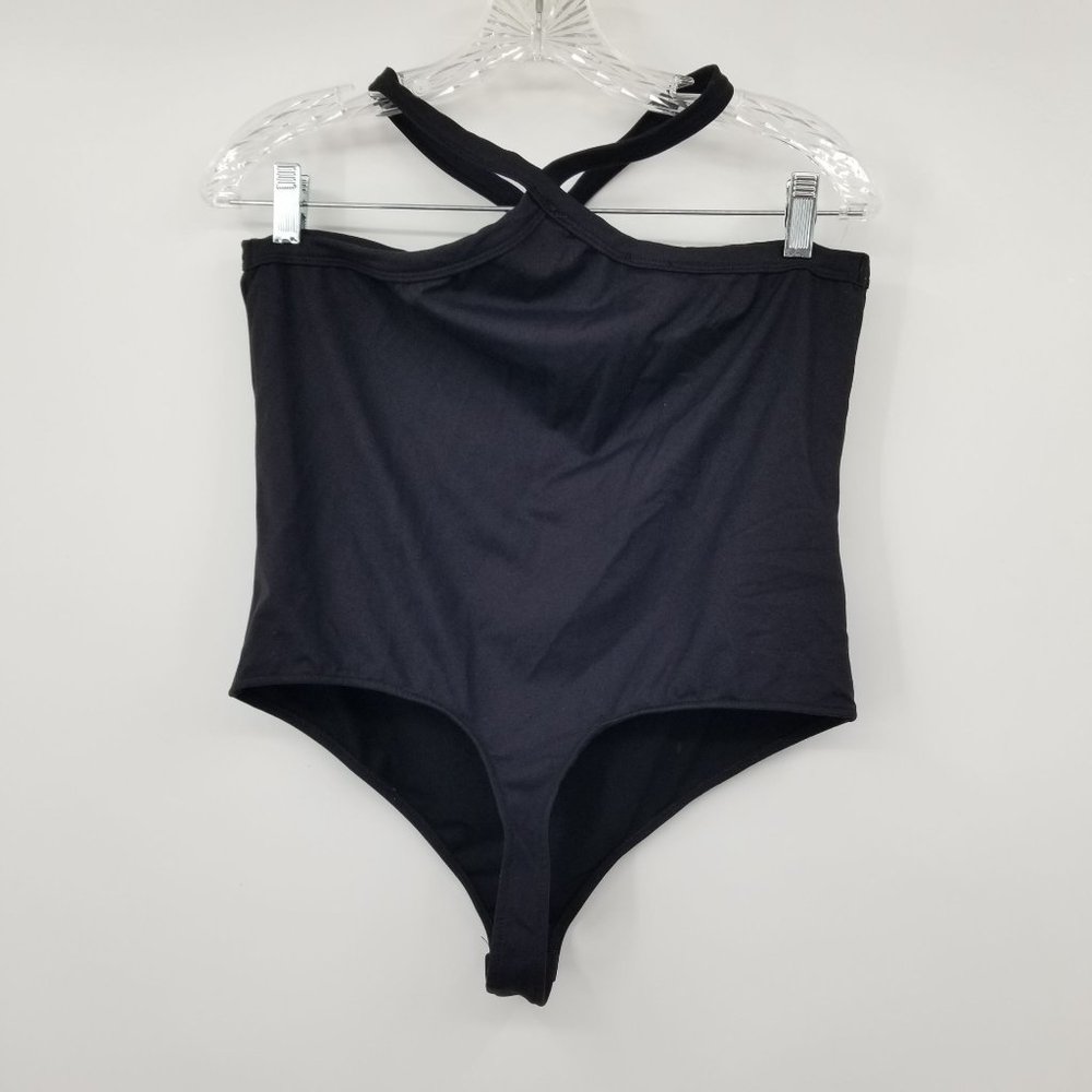 Free People‎ Intimates Black Halter Neck Bodysuit Size Medium